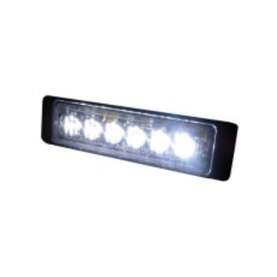 Durite 0-441-07 R65 Slimline High Intensity 6 White LED Warning Light (20 flash patterns) PN: 0-441-07